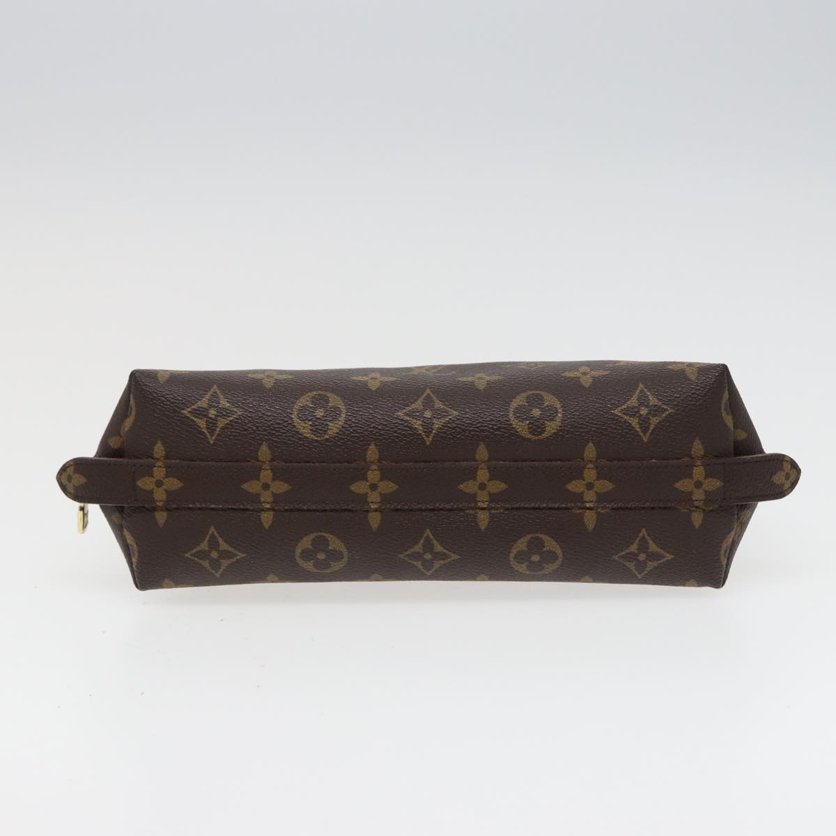 LOUIS VUITTON Monogram Trousse Demi Ronde Cosmetic Pouch M47520 LV Auth 77978