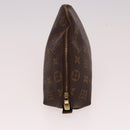 LOUIS VUITTON Monogram Trousse Demi Ronde Cosmetic Pouch M47520 LV Auth 77992-3