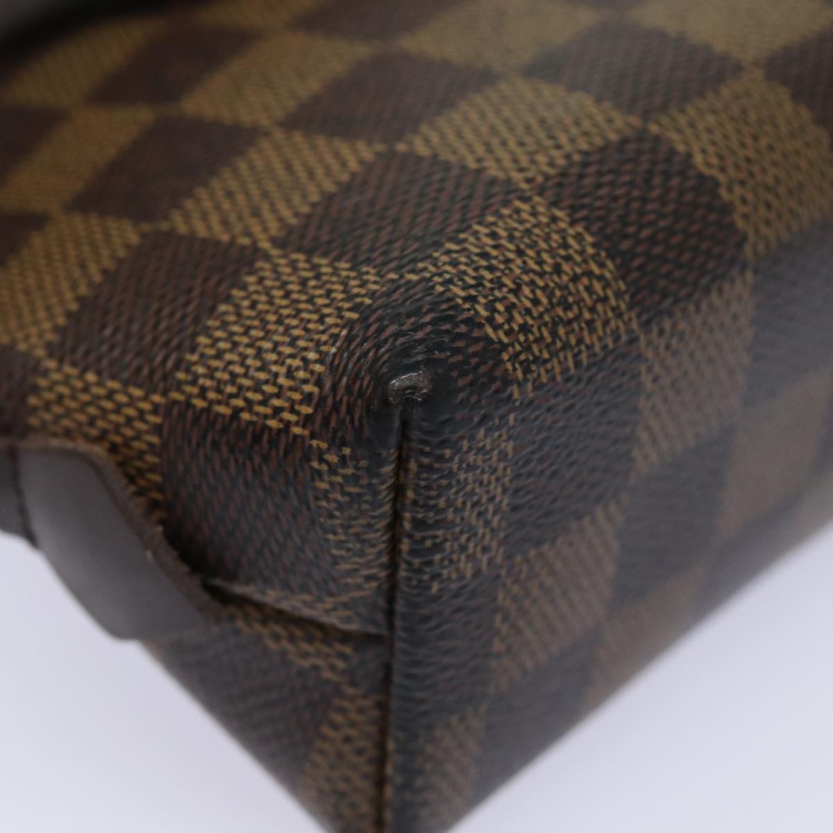 LOUIS VUITTON Damier Ebene Pochette Cosmetic PM Pouch N47516 LV Auth 77993