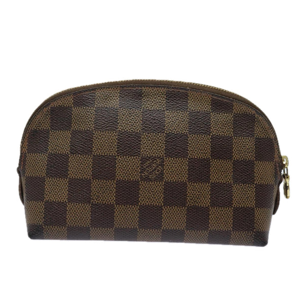 LOUIS VUITTON Damier Ebene Pochette Cosmetic PM Pouch N47516 LV Auth 77993
