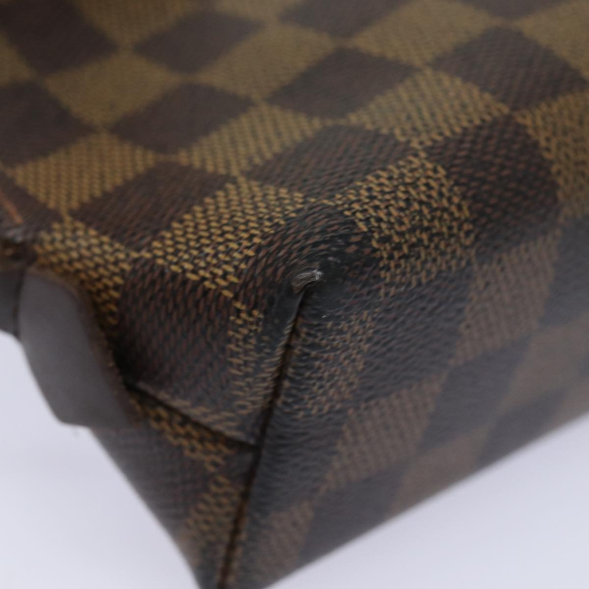 LOUIS VUITTON Damier Ebene Pochette Cosmetic PM Pouch N47516 LV Auth 77993