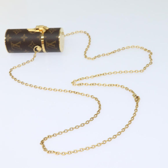 LOUIS VUITTON Monogram Lipstick Case Cosmetic Pouch MP2406 LV Auth 78001A