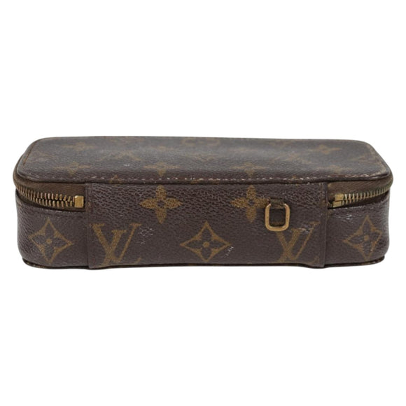 LOUIS VUITTON Monogram Poche Monte Carlo Jewelry Box M47352 LV Auth 78002