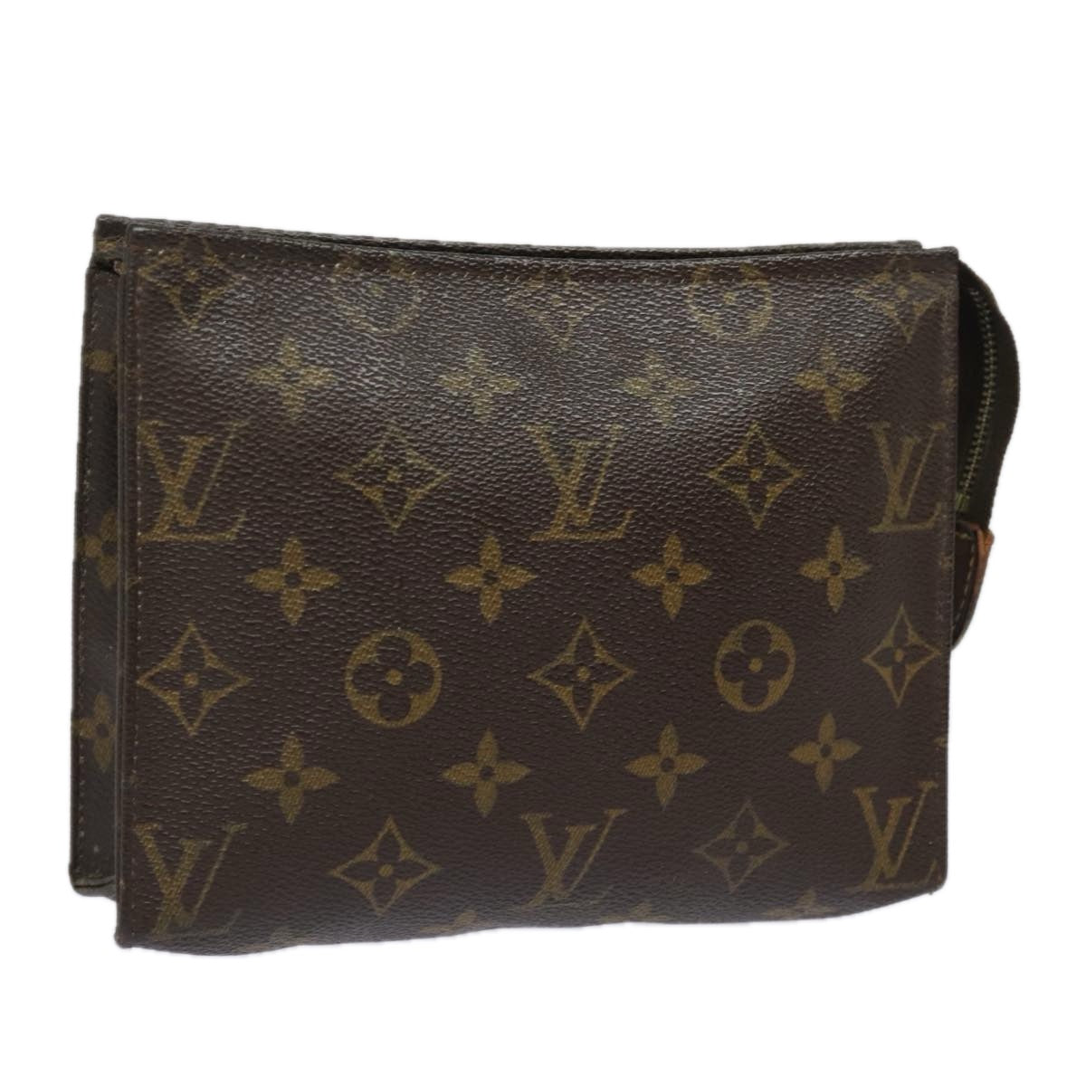 LOUIS VUITTON Monogram Poche Toilette 19 Pouch M47544 LV Auth 78011