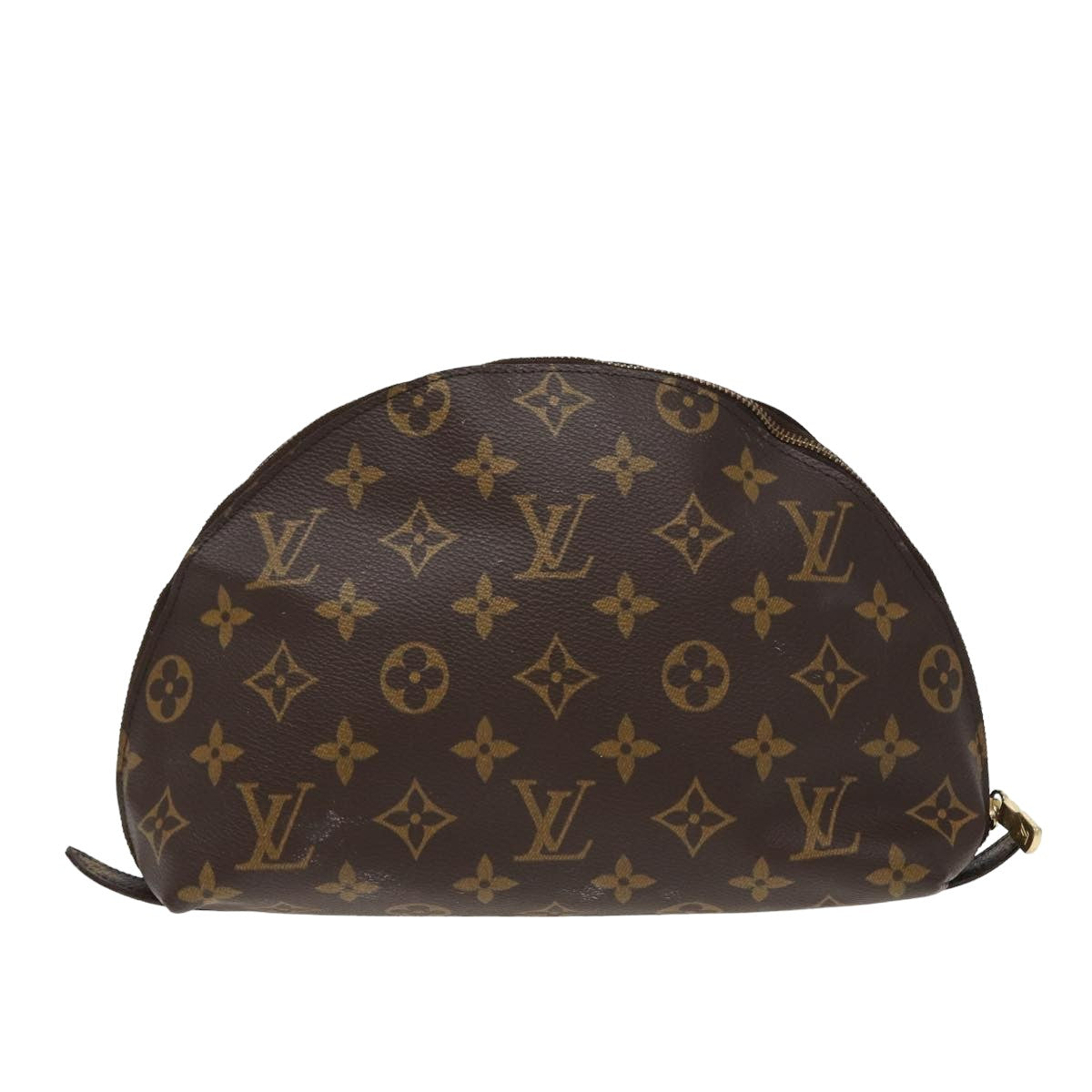 LOUIS VUITTON Monogram Trousse Demi Ronde Cosmetic Pouch M47520 LV Auth 78012 - 0