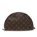 LOUIS VUITTON Monogram Trousse Demi Ronde Cosmetic Pouch M47520 LV Auth 78012-2