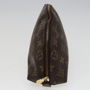 LOUIS VUITTON Monogram Trousse Demi Ronde Cosmetic Pouch M47520 LV Auth 78012-3