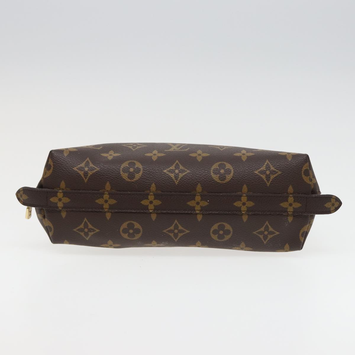 LOUIS VUITTON Monogram Trousse Demi Ronde Cosmetic Pouch M47520 LV Auth 78012