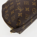 LOUIS VUITTON Monogram Trousse Demi Ronde Cosmetic Pouch M47520 LV Auth 78012-14
