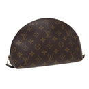 LOUIS VUITTON Monogram Trousse Demi Ronde Cosmetic Pouch M47520 LV Auth 78014-1