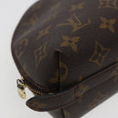 LOUIS VUITTON Monogram Trousse Demi Ronde Cosmetic Pouch M47520 LV Auth 78014-7