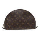 LOUIS VUITTON Monogram Trousse Demi Ronde Cosmetic Pouch M47520 LV Auth 78014-13