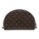 LOUIS VUITTON Monogram Trousse Demi Ronde Cosmetic Pouch M47520 LV Auth 78014-2