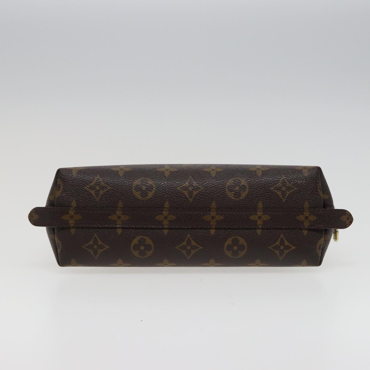 LOUIS VUITTON Monogram Trousse Demi Ronde Cosmetic Pouch M47520 LV Auth 78014