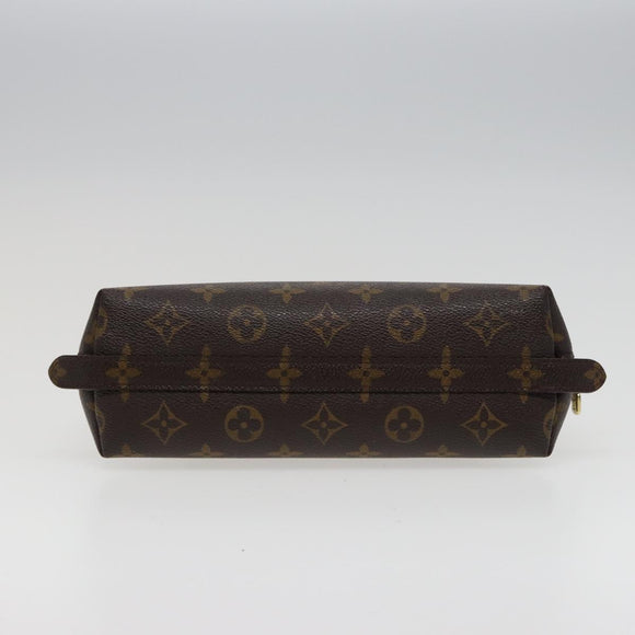 LOUIS VUITTON Monogram Trousse Demi Ronde Cosmetic Pouch M47520 LV Auth 78014