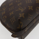 LOUIS VUITTON Monogram Trousse Demi Ronde Cosmetic Pouch M47520 LV Auth 78014-15