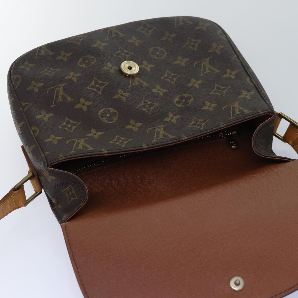 LOUIS VUITTON Monogram Saint Cloud GM Shoulder Bag M51242 LV Auth 78023