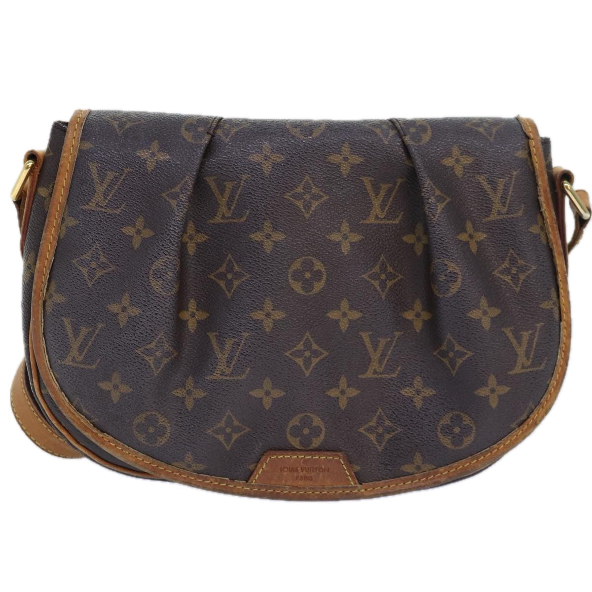 LOUIS VUITTON Monogram Menilmontant PM Shoulder Bag M40474 LV Auth 78028