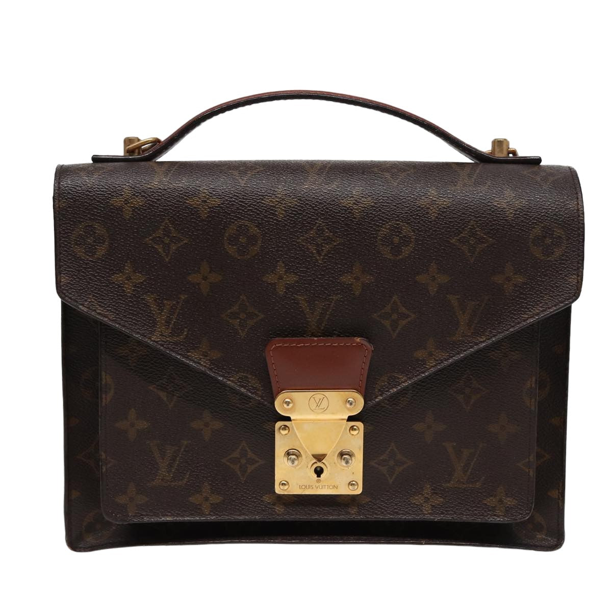 LOUIS VUITTON Monogram Monceau 28 Hand Bag 2way M51185 LV Auth 78030