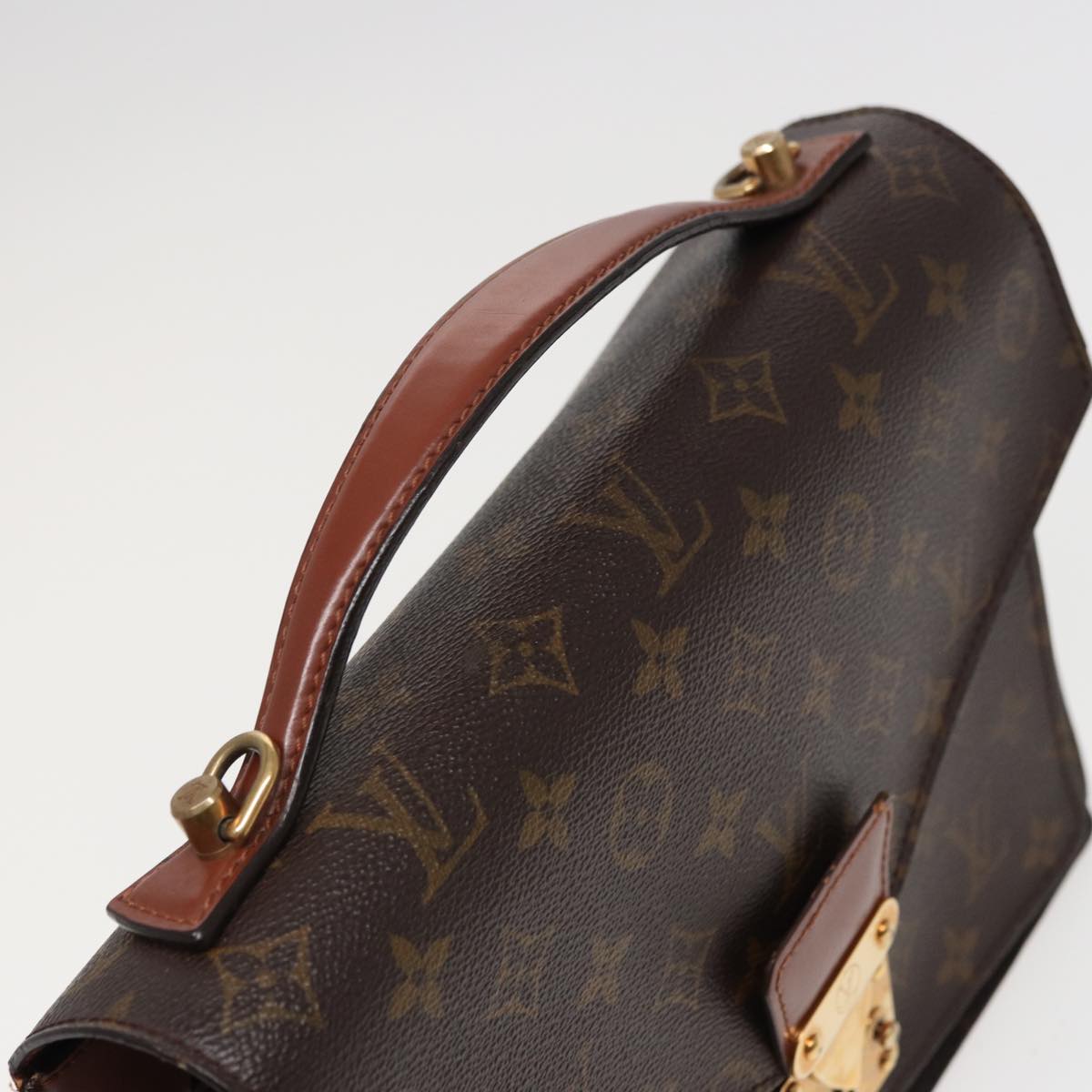 LOUIS VUITTON Monogram Monceau 28 Hand Bag 2way M51185 LV Auth 78030