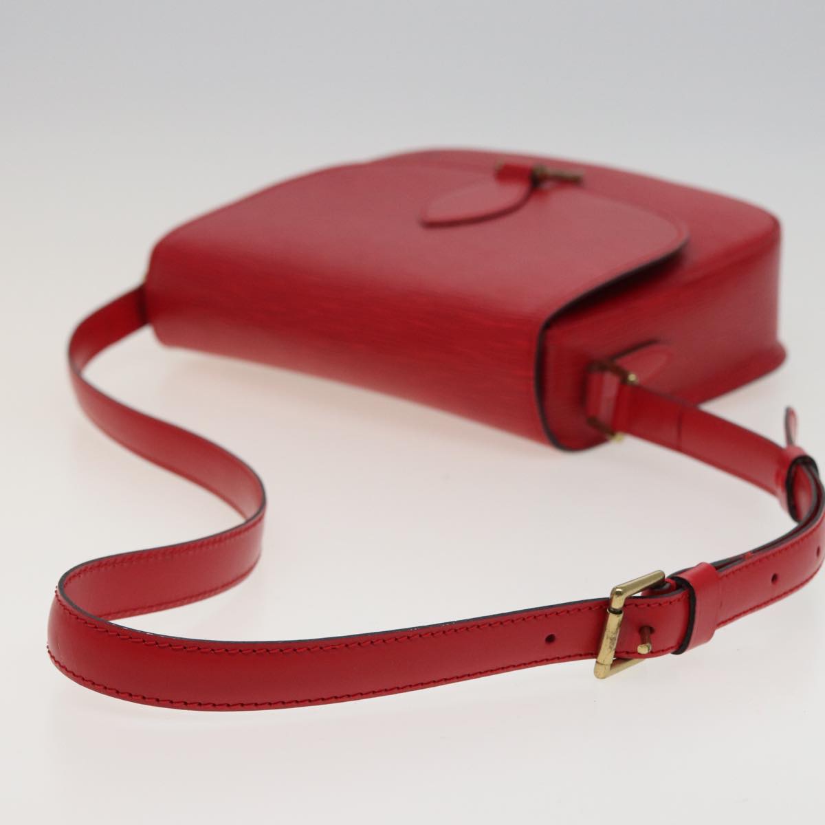 LOUIS VUITTON Epi Saint Cloud GM Shoulder Bag Red M52197 LV Auth 78032