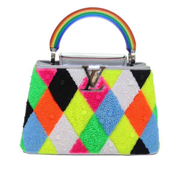 LOUIS VUITTON Ugo Rondinone Unique Edition Harlequin Resin Artycapucines BB