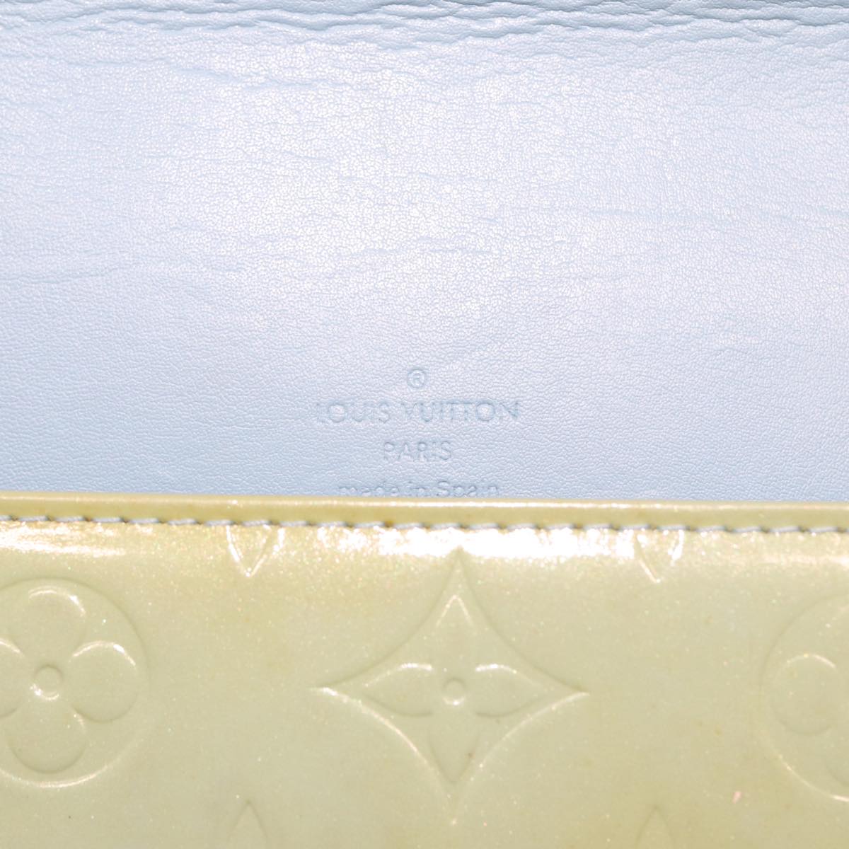 LOUIS VUITTON Monogram Vernis Thompson Street Bag Baby Blue M91009 Auth 78046