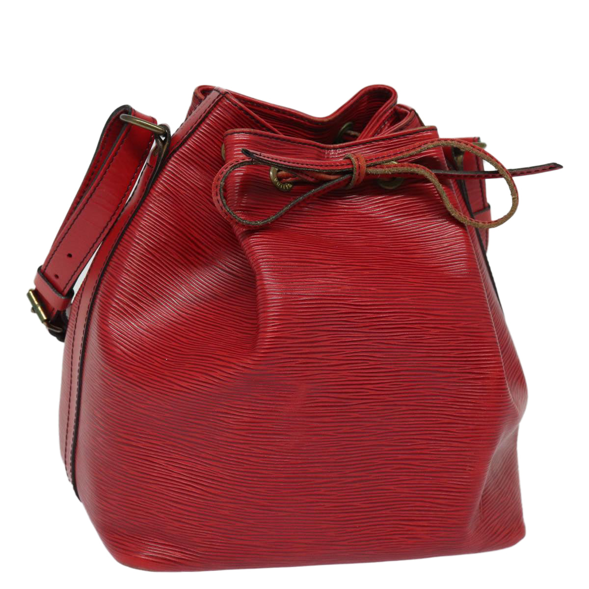 LOUIS VUITTON Epi Petit Noe Shoulder Bag Red M44107 LV Auth 78053