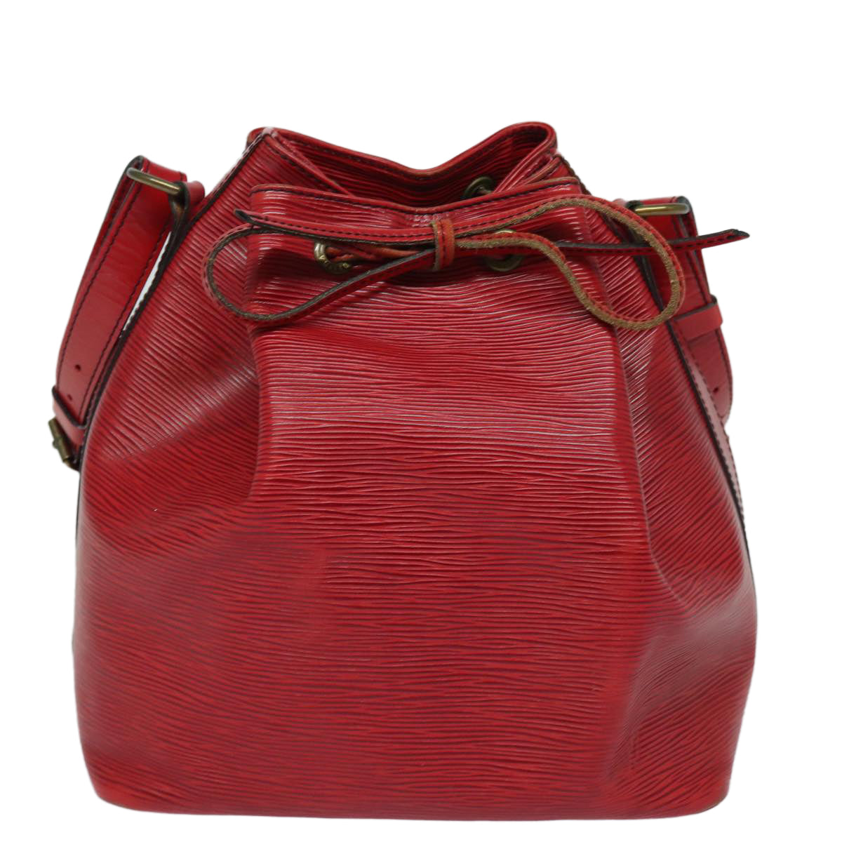 LOUIS VUITTON Epi Petit Noe Shoulder Bag Red M44107 LV Auth 78053