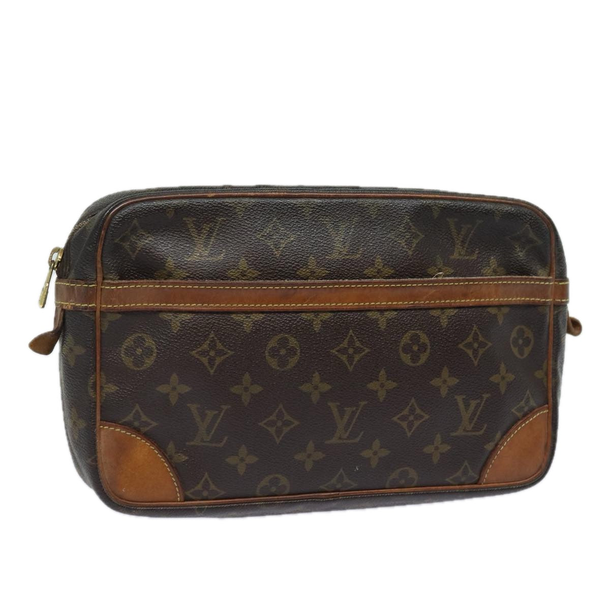 LOUIS VUITTON Monogram Compiegne 28 Clutch Bag M51845 LV Auth 78057