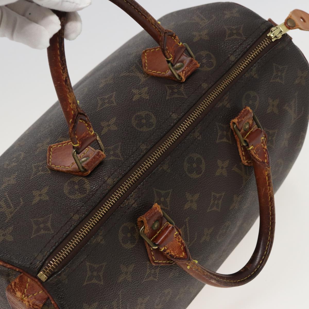 LOUIS VUITTON Monogram Speedy 30 Hand Bag M41526 LV Auth 78070