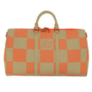 LOUIS VUITTON Damier Giant Keepall Bandouliere 50 Bag Beige M57419 Auth 78074S-13
