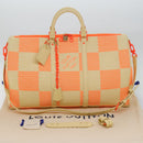 LOUIS VUITTON Damier Giant Keepall Bandouliere 50 Bag Beige M57419 Auth 78074S-12