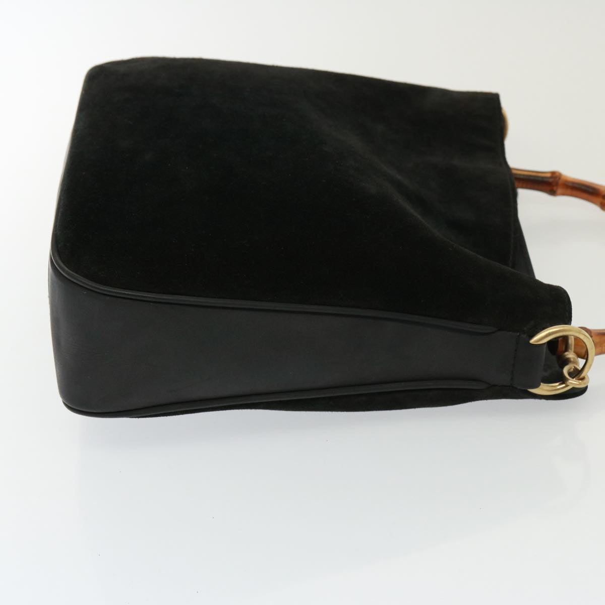 GUCCI Shoulder Bag Leather Suede 2way Black 001 2058 1638 0 Auth 78087