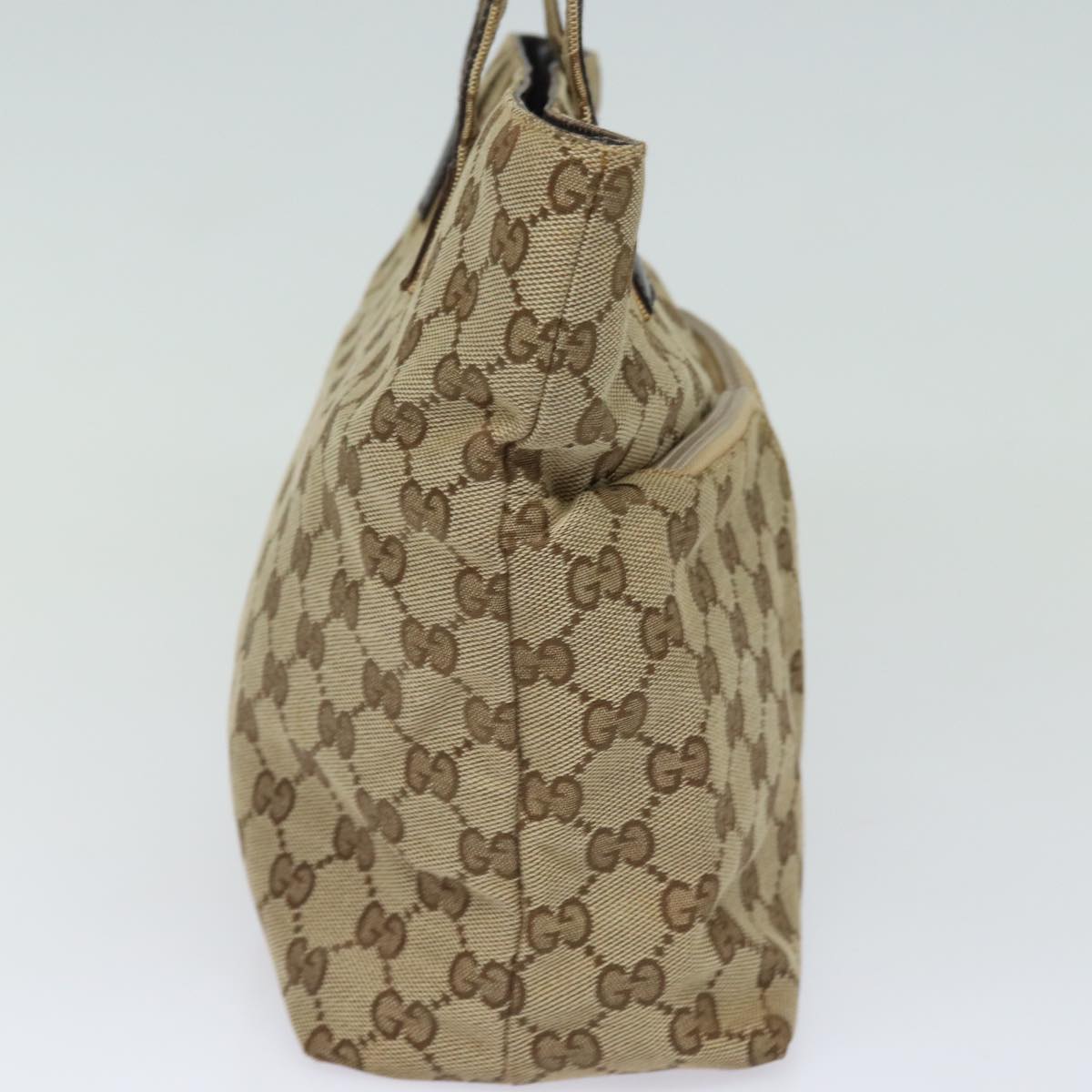 GUCCI GG Canvas Hand Bag Beige 002 1080 Auth 78093