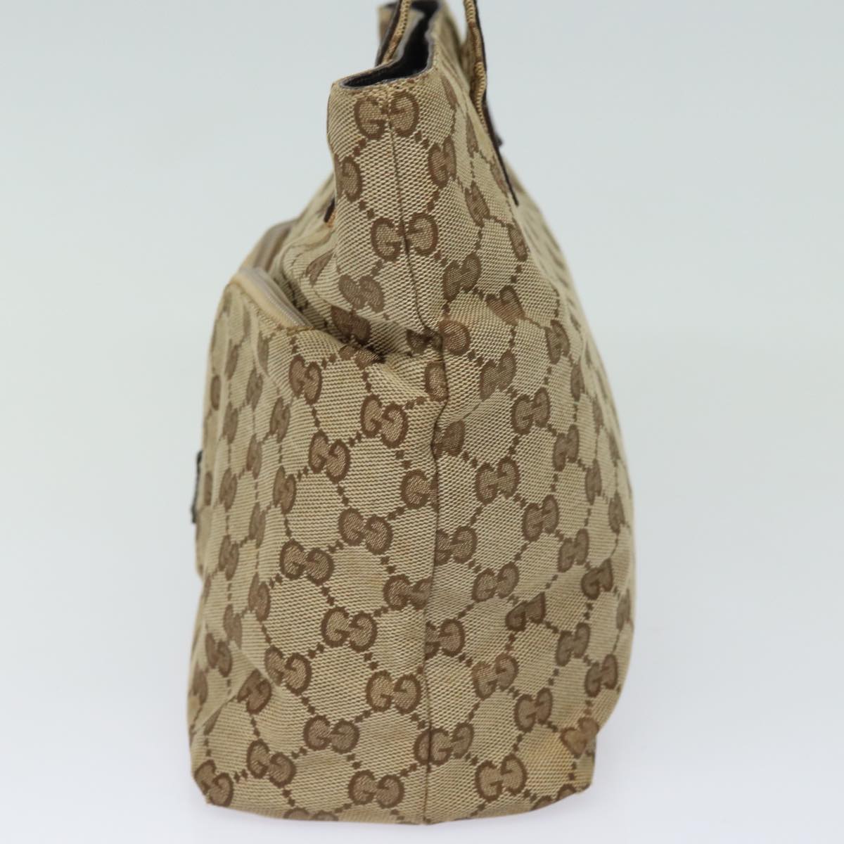 GUCCI GG Canvas Hand Bag Beige 002 1080 Auth 78093