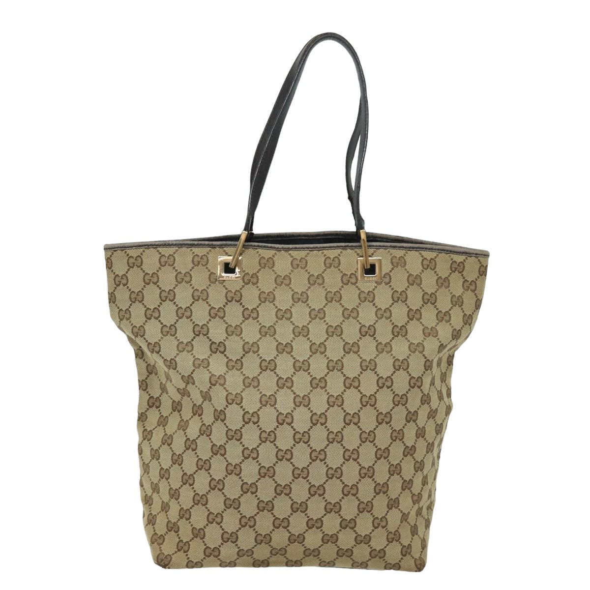 GUCCI GG Canvas Tote Bag Beige 002 1098 Auth 78094