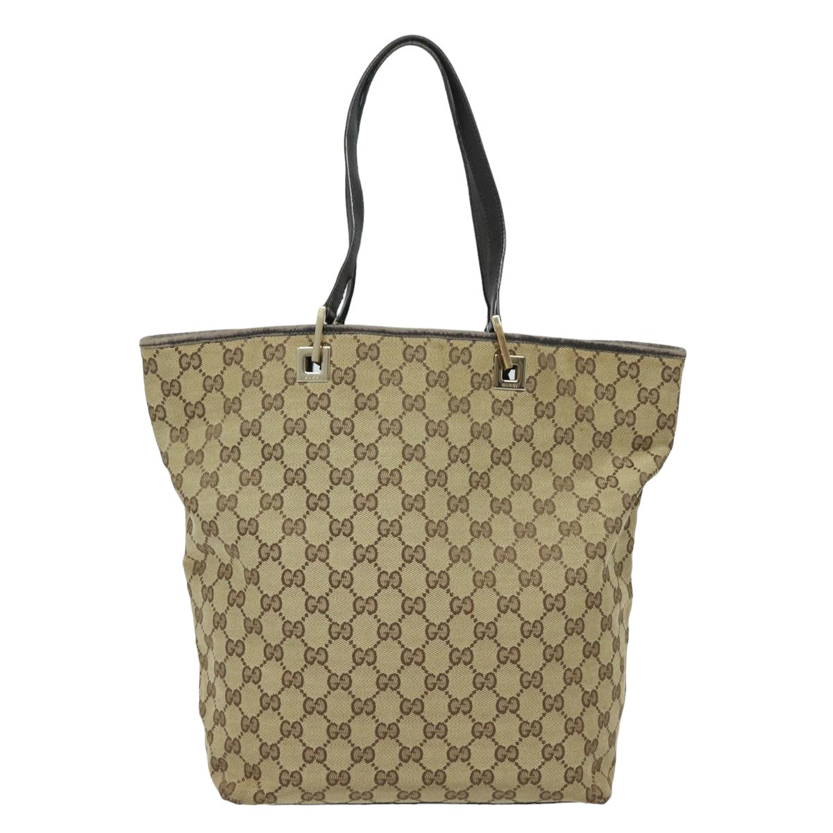 GUCCI GG Canvas Tote Bag Beige 002 1098 Auth 78094