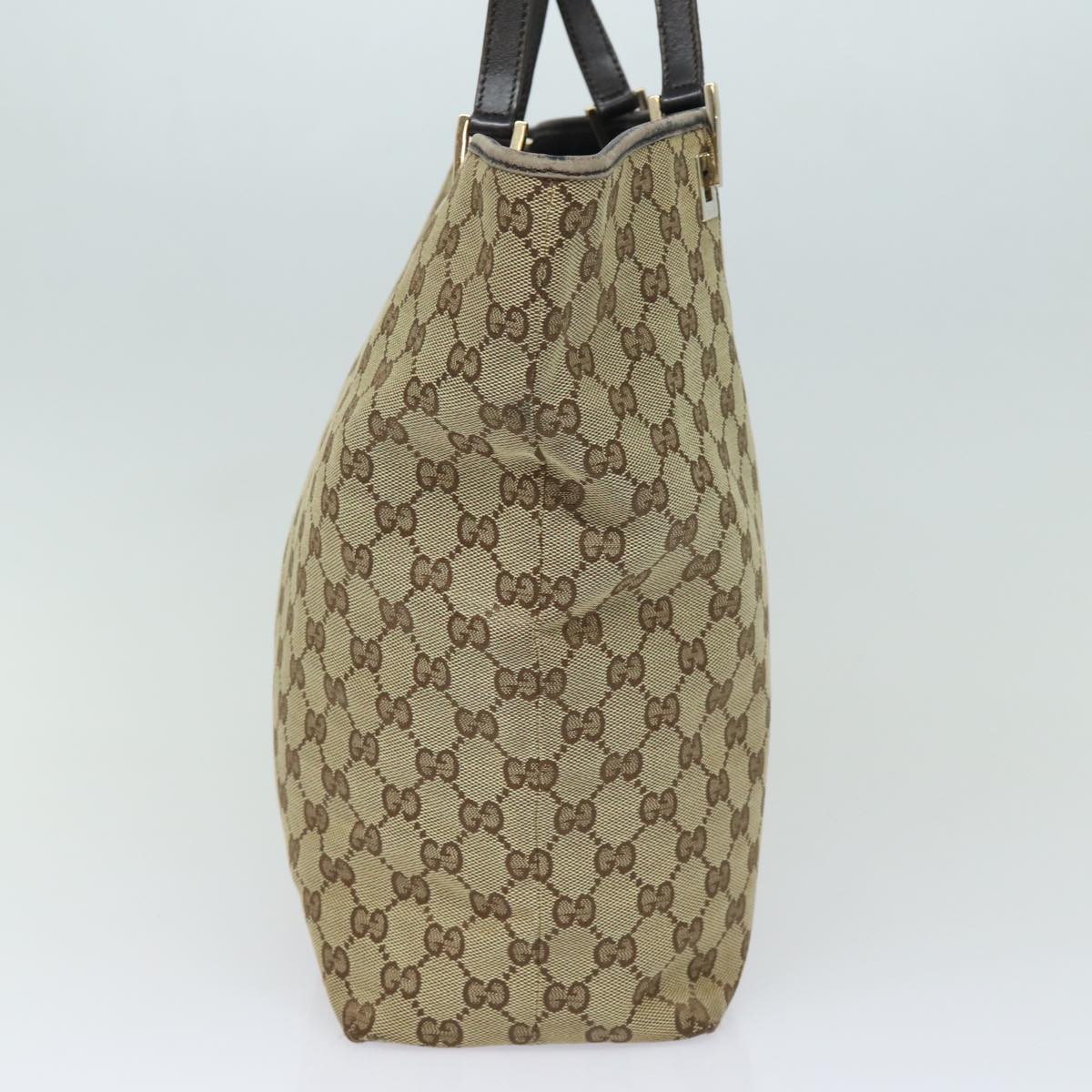 GUCCI GG Canvas Tote Bag Beige 002 1098 Auth 78094