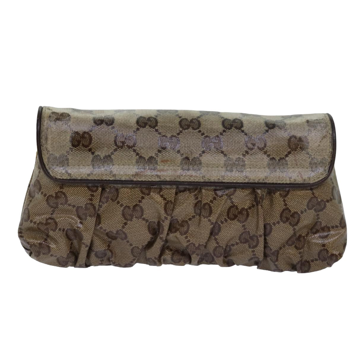 GUCCI GG Crystal Hysteria Chain Shoulder Bag Beige 208710 Auth 78098