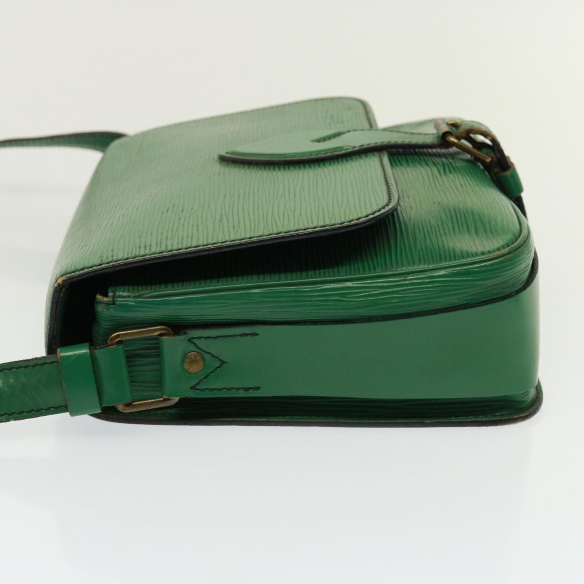 LOUIS VUITTON Epi Cartouchiere MM Shoulder Bag Green M52244 LV Auth 78113