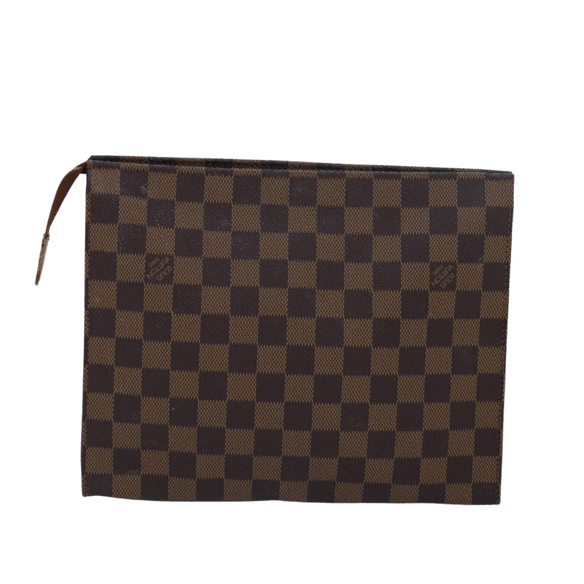 LOUIS VUITTON Damier Ebene Poche Toilette 26 Pouch N47543 LV Auth 78127 - 0