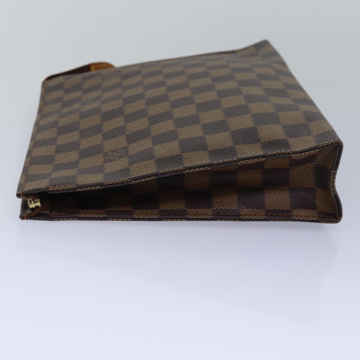 LOUIS VUITTON Damier Ebene Poche Toilette 26 Pouch N47543 LV Auth 78127