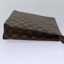 LOUIS VUITTON Damier Ebene Poche Toilette 26 Pouch N47543 LV Auth 78127-4