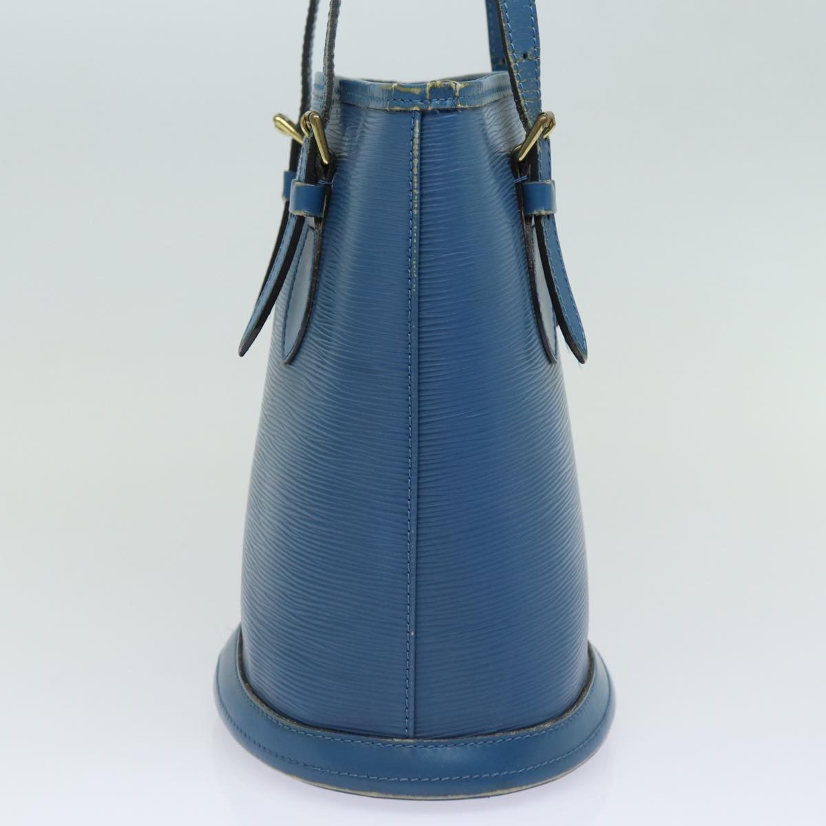 LOUIS VUITTON Epi Bucket PM Shoulder Bag Blue LV Auth 78158