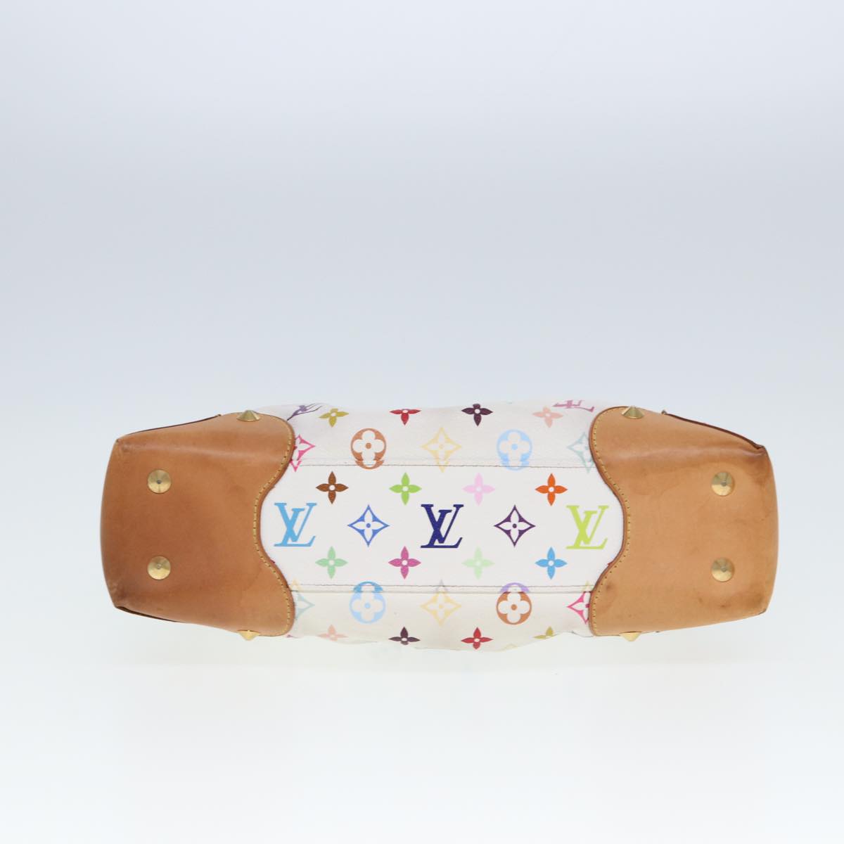 LOUIS VUITTON Monogram Multicolor Judy MM Hand Bag 2Way White M40255 Auth 78180