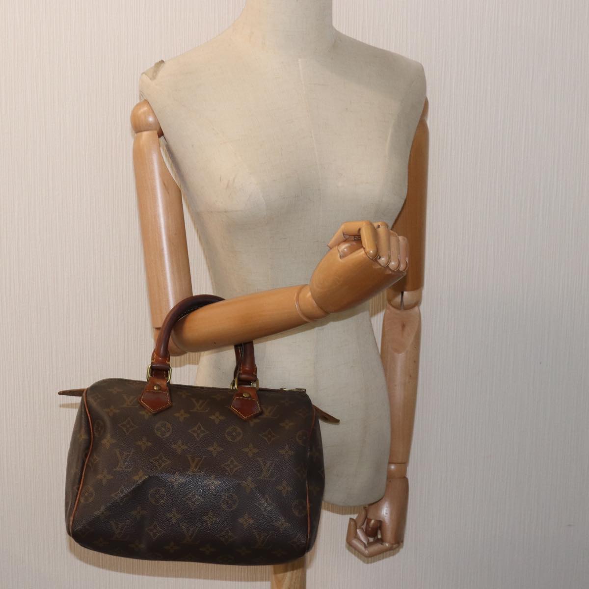 LOUIS VUITTON Monogram Speedy 25 Hand Bag M41528 LV Auth 78202