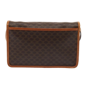 CELINE Macadam Canvas Shoulder Bag PVC Leather Brown Auth 78220 - 0