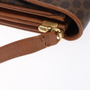 CELINE Macadam Canvas Shoulder Bag PVC Leather Brown Auth 78223-10