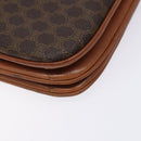 CELINE Macadam Canvas Shoulder Bag PVC Leather Brown Auth 78223-12